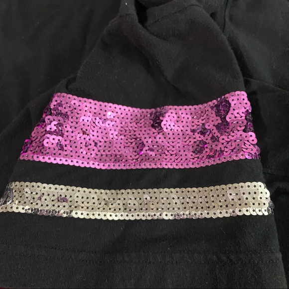 Victoria’s Secret PINK black bling V-Neck tee size small - Picture 10 of 10